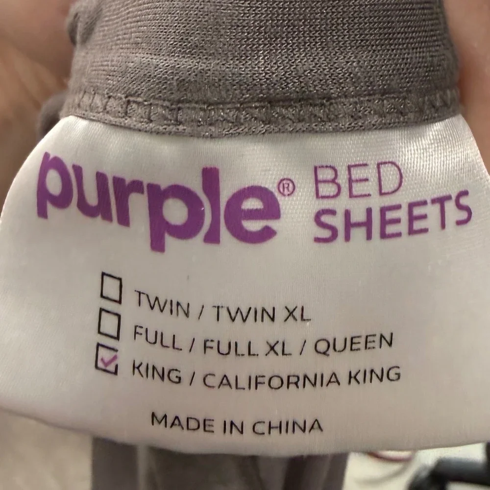 Purple mattress Bed Sheets Grey King California Flat Sheet Bamboo Viscose
